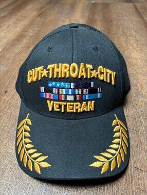 Cut Throat City Veteran Black Camo Hat